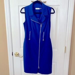Calvin Klein SZ 6 Royal Blue dress ~ Length 37”
